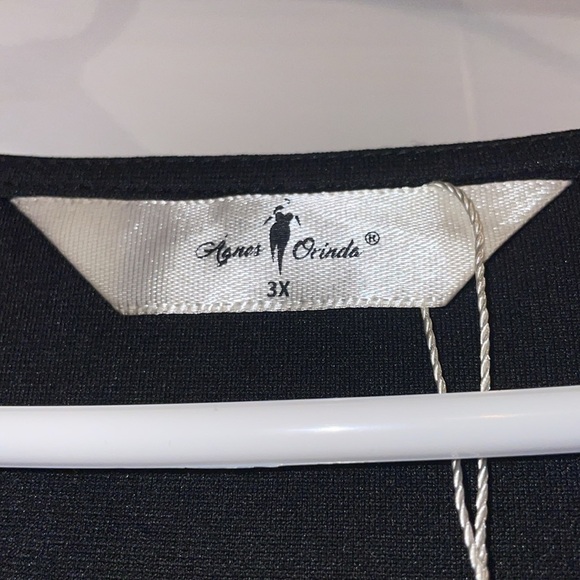 Agnes Orinda Black Dress-3X - Picture 6 of 6